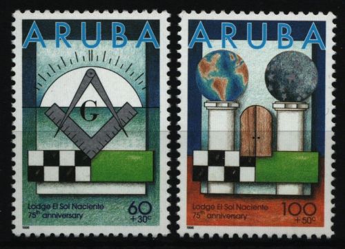 Aruba 1996 - Mi-Nr. 180-181 ** - MNH - Freimaurerloge