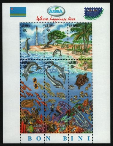 Aruba 1997 - Mi-Nr. Block 1 ** - MNH - Meeresleben / Marine life