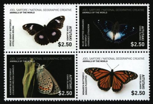 Aitutaki 2017 - Mi-Nr. 992-995 ** - MNH - Schmetterlinge / Butterflies