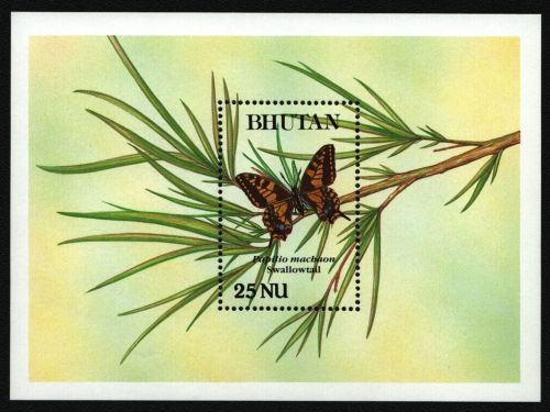 Bhutan 1990 - Mi-Nr. Block 247 ** - MNH - Schmetterlinge / Butterflies