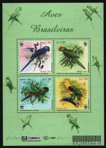 Brasilien 2001 - Mi-Nr. Block 115 ** - MNH - Vögel / Birds