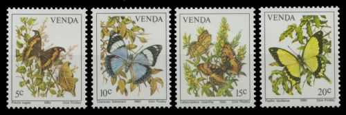 Venda 1980 - Mi-Nr. 34-37 ** - MNH - Schmetterlinge / Butterflies