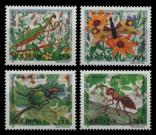 Moldawien 1997 - Mi-Nr. 239-242 ** - MNH - Insekten / Insects