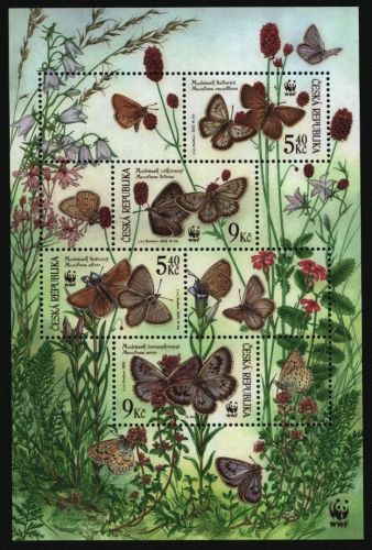 Tschechische Republik 2002 - Mi-Nr. Block 17 ** - MNH - Schmetterlinge