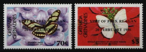 Grenada-Grenadinen 1986 - Mi-Nr. 746-747 ** - MNH - Schmetterlinge / Butterflies