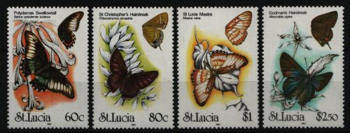 St. Lucia 1991 - Mi-Nr. 991-994 ** - MNH - Schmetterlinge / Butterflies