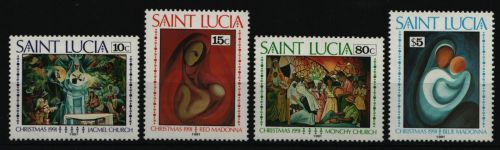 St. Lucia 1991 - Mi-Nr. 995-998 ** - MNH - Weihnachten / X-mas