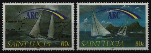 St. Lucia 1991 - Mi-Nr. 999-1000 ** - MNH - Segelboote / Sailing boats