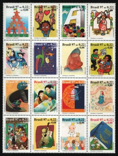 Brasilien 1997 - Mi-Nr. 2778-2793 ** - MNH - aus KLB - Kinderrechte