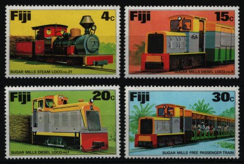 Fidschi 1976 - Mi-Nr. 348-351 ** - MNH - Lokomotiven / Locomotives