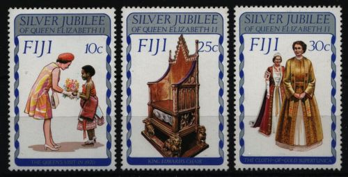 Fidschi 1977 - Mi-Nr. 358-360 ** - MNH - 25 Jahre Regentschaft