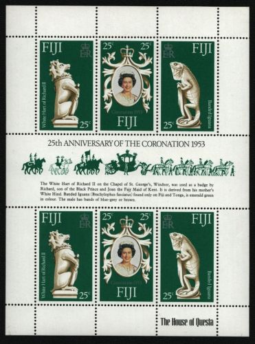 Fidschi 1978 - Mi-Nr. 372-374 ** - MNH - KLB - 25. Jahrestag der Krönung