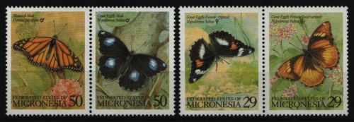 Mikronesien 1993 - Mi-Nr. 313-316 ** - MNH - Schmetterlinge / Butterflies