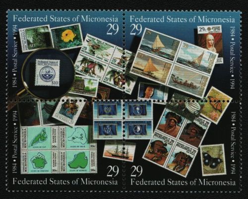 Mikronesien 1994 - Mi-Nr. 371-374 ** - MNH - Marke auf Marke