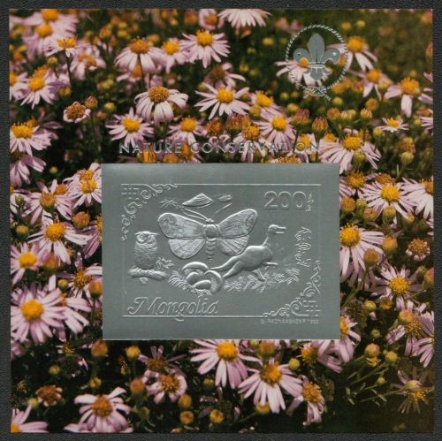 Mongolei 1993 - Mi-Nr. Block 211 ** - MNH - Silber - Fauna - Pfadfinder