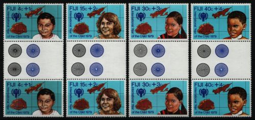 Fidschi 1979 - Mi-Nr. 416-419 ** - MNH - Stegpaare - Jahr des Kindes