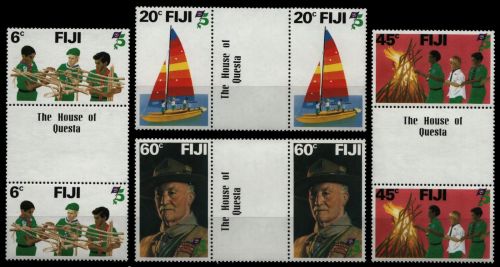Fidschi 1982 - Mi-Nr. 452-455 ** - MNH - Stegpaare - Pfadfinder