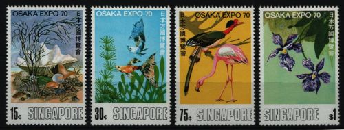 Singapur 1970 - Mi-Nr. 112-115 ** - MNH - Fauna & Flora