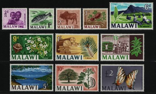 Malawi 1966 - Mi-Nr. 41-51 ** - MNH - Freimarken / Definitives (III)