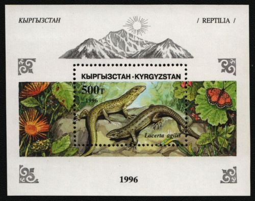 Kirgisien 1996 - Mi-Nr. Block 16 ** - MNH - Reptilien / Reptiles