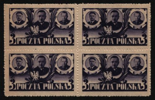 Polen 1946 - Mi-Nr. 439 ** - MNH - Viererblock - Julimanifest