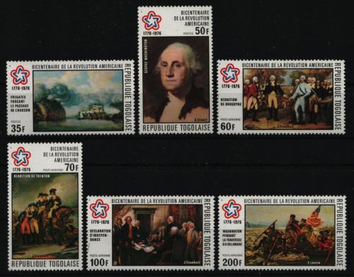 Togo 1976 - Mi-Nr. 1144-1149 A ** - MNH - 200 Jahre USA