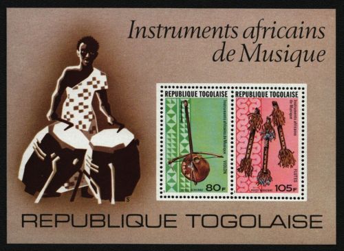 Togo 1977 - Mi-Nr. Block 112 ** - MNH - Musikinstrumente