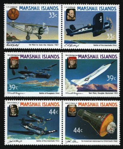 Marshall-Inseln 1987 - Mi-Nr. 113-118 ** - MNH - Flugzeuge / Airplanes