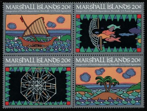 Marshall-Inseln 1984 - Mi-Nr. 1-4 ** - MNH - ZDR - Postalische Unabhängigkeit
