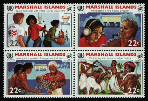 Marshall-Inseln 1985 - Mi-Nr. 54-57 ** - MNH - ZDR - Jahr der Jugend