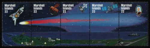 Marshall-Inseln 1985 - Mi-Nr. 62-66 ** - MNH - ZDR - Raumfahrt / Space - Halley