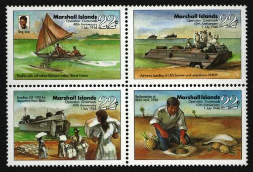 Marshall-Inseln 1986 - Mi-Nr. 82-85 ** - MNH - ZDR - Bikini-Atoll