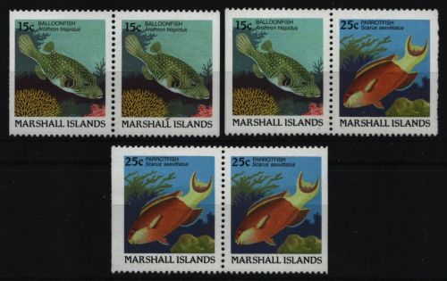 Marshall-Inseln 1988 - Mi-Nr. 172 D & 173 D ** - MNH - Fische / Fish
