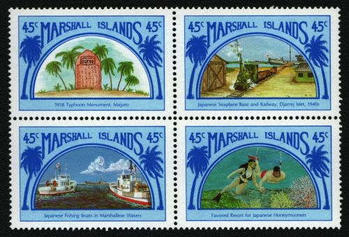 Marshall-Inseln 1989 - Mi-Nr. 204-207 ** - MNH - ZDR - Verbindungen mit Japan