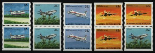 Marshall-Inseln 1989 - Mi-Nr. 217-220 D ** - MNH - Flugzeuge / Airplanes