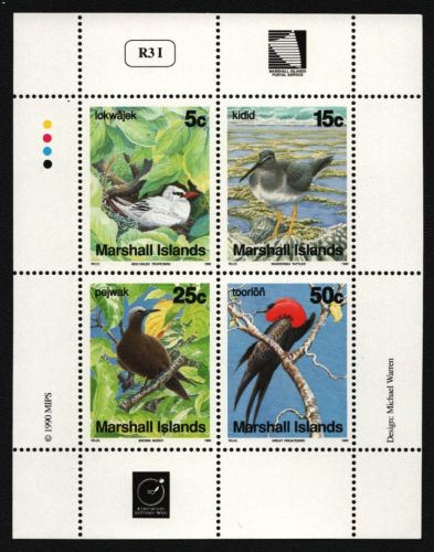 Marshall-Inseln 1990 - Mi-Nr. 284-287 ** - MNH - KLB - Vögel / Birds
