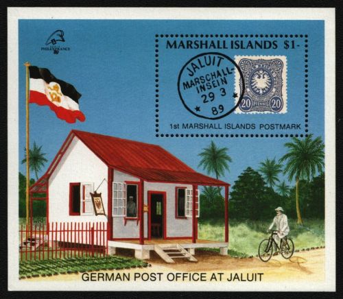 Marshall-Inseln 1989 - Mi-Nr. Block 6 ** - MNH - Marke auf Marke