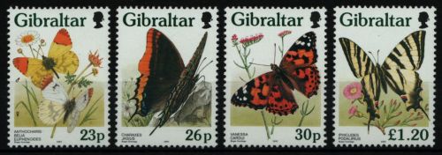 Gibraltar 1997 - Mi-Nr. 793-796 ** - MNH - Schmetterlinge / Butterflies
