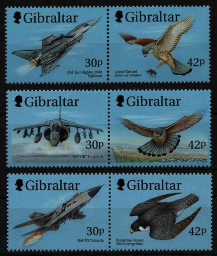 Gibraltar 1999 - Mi-Nr. 880-885 ** - MNH - Vögel / Birds - Flugzeuge / Airplanes