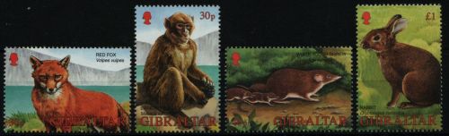 Gibraltar 2002 - Mi-Nr. 1010-1013 ** - MNH - Wildtiere / Wild animals
