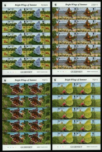 Guernsey 1997 - Mi-Nr. 729-732 ** - MNH - KLB - Schmetterlinge / Butterflies