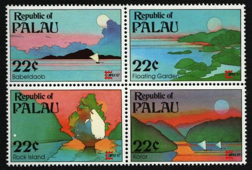 Palau 1987 - Mi-Nr. 188-191 ** - MNH - Landschaften / Landscapes