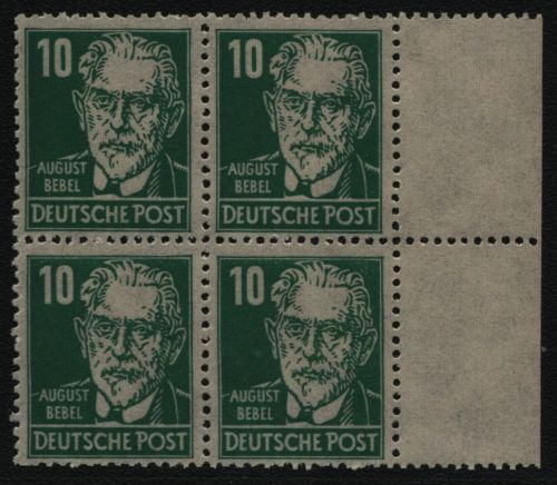 SBZ 1948 - Mi-Nr. 215 a ** - MNH - Viererblock - BPP geprüft