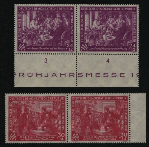 DDR 1950 - Mi-Nr. 248-249 ** - MNH - Paar - waagerecht
