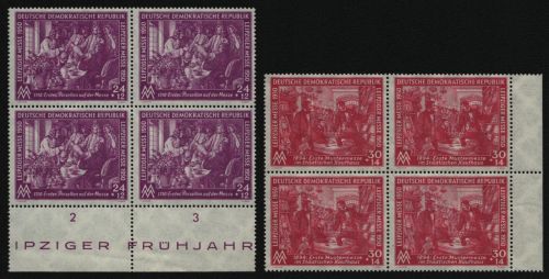 DDR 1950 - Mi-Nr. 248-249 ** - MNH - Viererblock