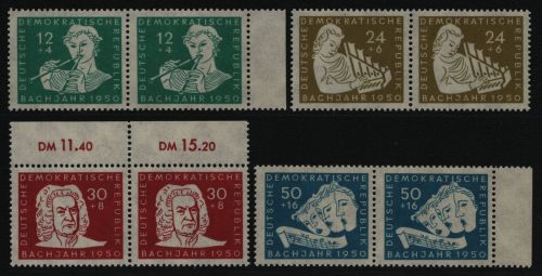 DDR 1950 - Mi-Nr. 256-259 ** - MNH - Paar - waagerecht