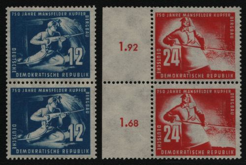 DDR 1950 - Mi-Nr. 273-274 ** - MNH - Paar - senkrecht