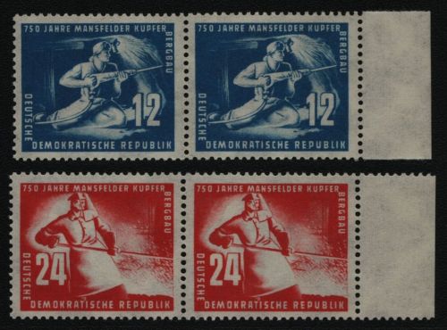 DDR 1950 - Mi-Nr. 273-274 ** - MNH - Paar - waagerecht