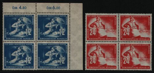 DDR 1950 - Mi-Nr. 273-274 ** - MNH - Viererblock