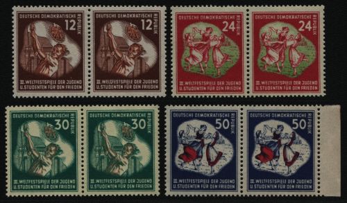 DDR 1951 - Mi-Nr. 289-292 ** - MNH - Paar - waagerecht